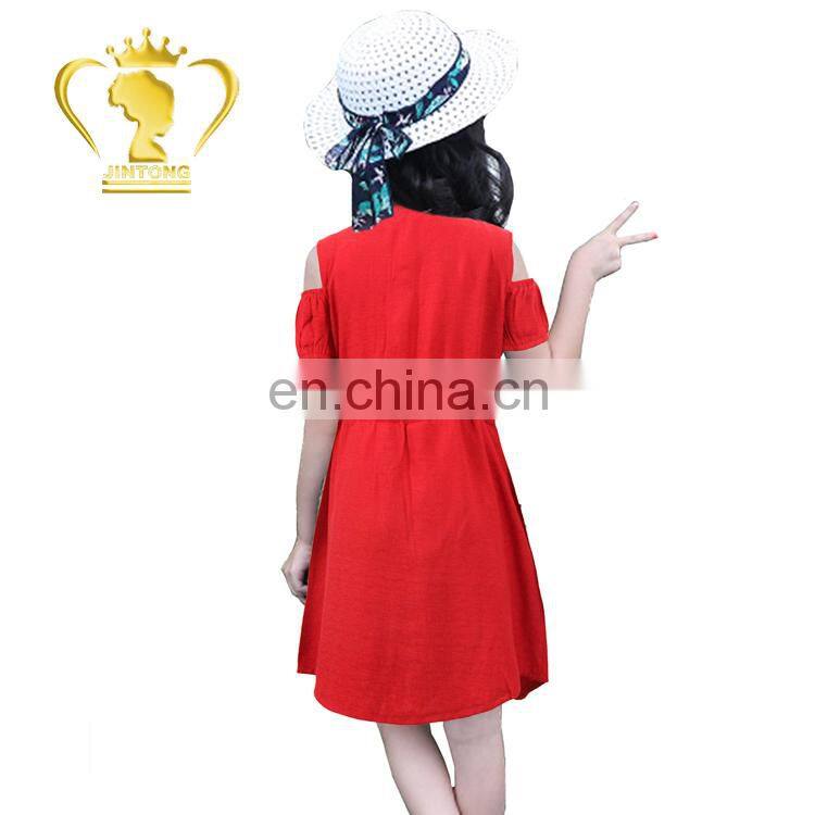 2017 custom strawberry girl child dress wholesale from china