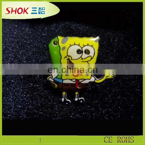 2015 novelty different shape customized led flashing badges for garment