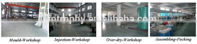 Custom made round plastic Base Gold Trophy Cups