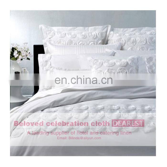 100%soft cotton White Hotel Duvet cover/ bedding set /bed sheet