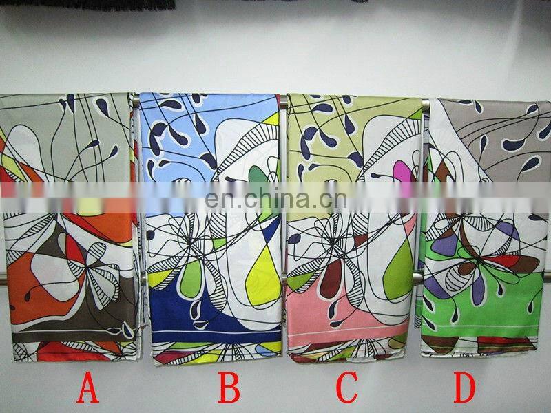 Silk twill printed scarf