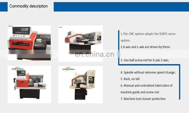 CK0640 factory price horizontal mini cnc lathe metal processing machine
