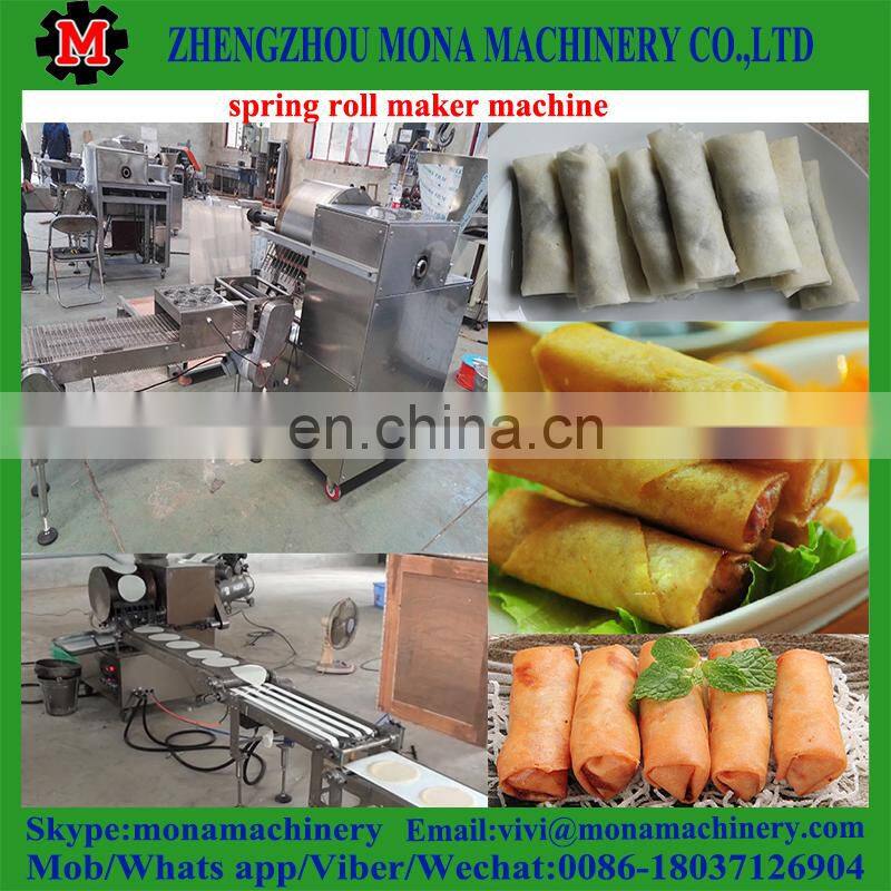 Stainless steel spring roll making machine/automatic square or round spring roll sheet machine with cheap price