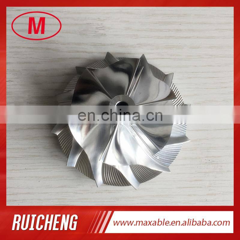 T04E 6+6 blades 53.87/76.07mm 448048-0004 turbocharger billet/milling/aluminum 2618 compressor wheel for 451567-0001/452240-000