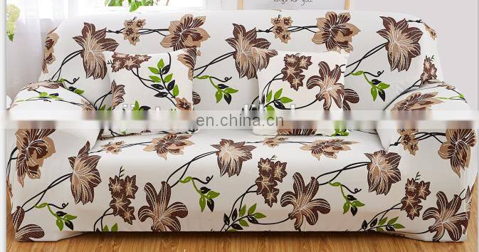 China Supplier cheap Beige Wave Elastic full Sofa Cover Printed Modern Sofa Cover