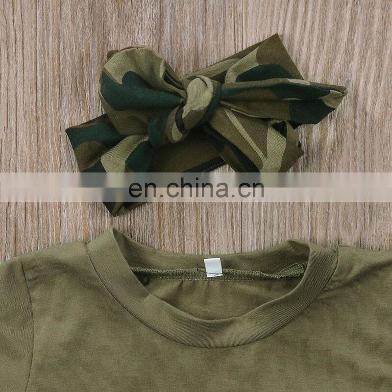 Stylish Summer Cotton Clothe Camouflage Pant Set Clothes Kids