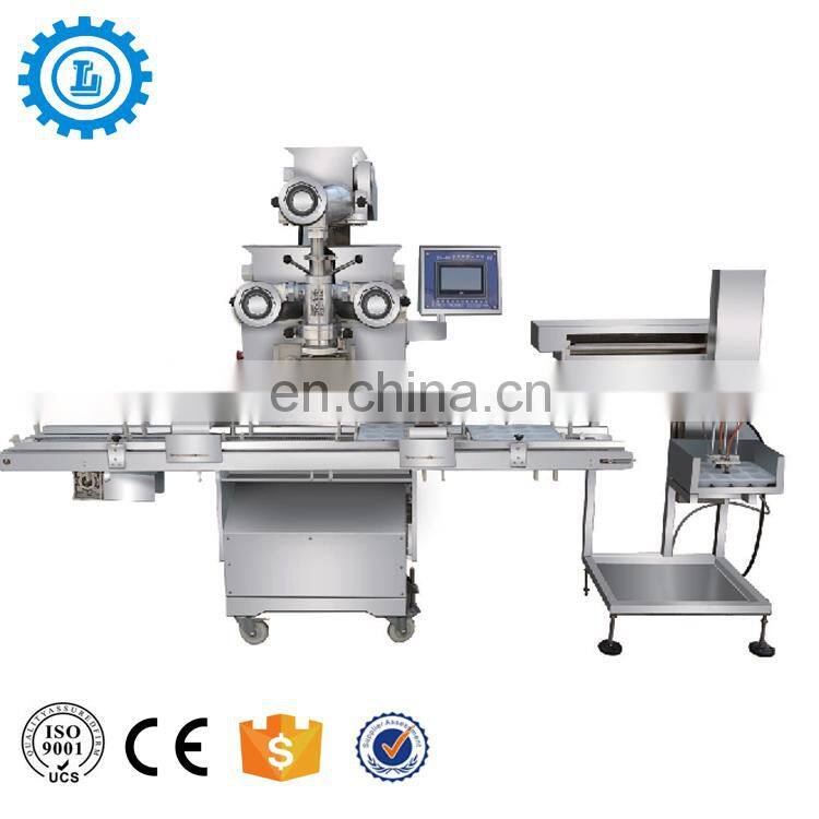 High Efficient Automatic  Double Fillings Ice Cream Filling Mochi Forming and Arranging Machine
