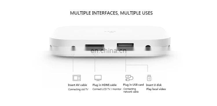 Original Smart Set Top Box With 4K Ultra HD Mi Box Xiaomi Android TV Box