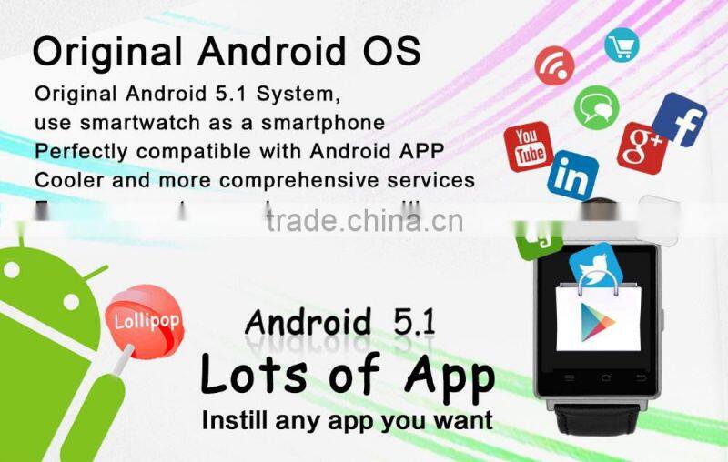 New arrival android smart watch 2016 GPS smart watch D6 android 5.1 mtk680 quad core wifi 3G smartwatch d6.