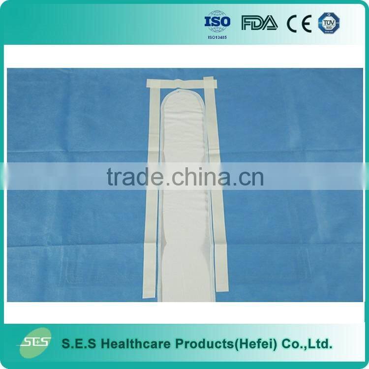 Surgery use Disposable Impervious U split drape with Adhesive