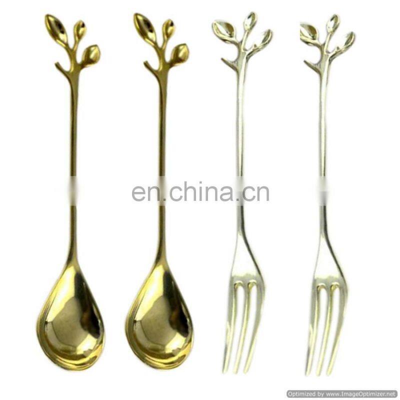 gold plated cutlery set