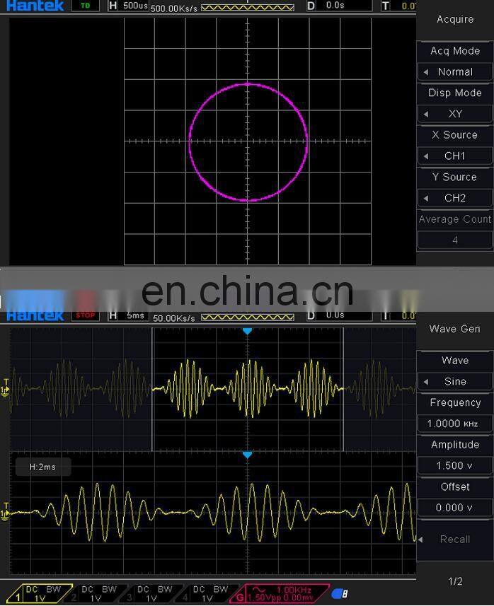 64K 250MHz Bandwidth 1GS/s Sample Rate Range Hantek DSO4254C 4CH Digital Oscilloscope