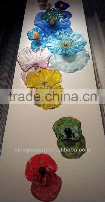 Murano Glass Wall Art Blown Glass Flowers