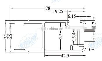 05420 Anodized aluminum flooring / Refrigerated truck body flooring / Aluminum profiles for floor