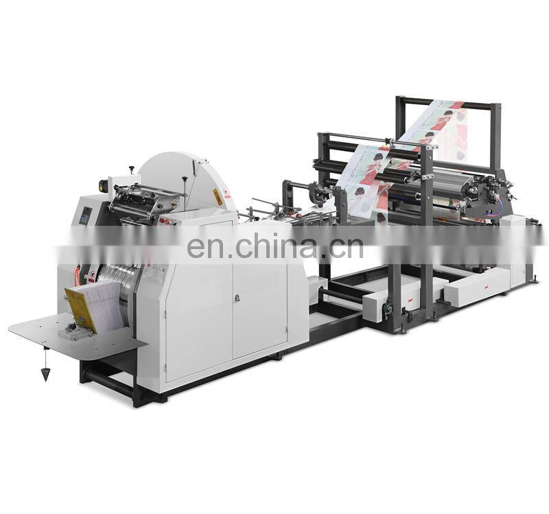 HD600E Roll fed mechanical kfc cookies snack small flat V Bottom fast Food Paper Bag forming making Machine