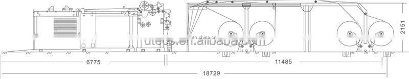 UCM1700A High Speed 2 Reel Corrugated carton Kraft Paper Roll to sheet Cutter Sheeter Machine