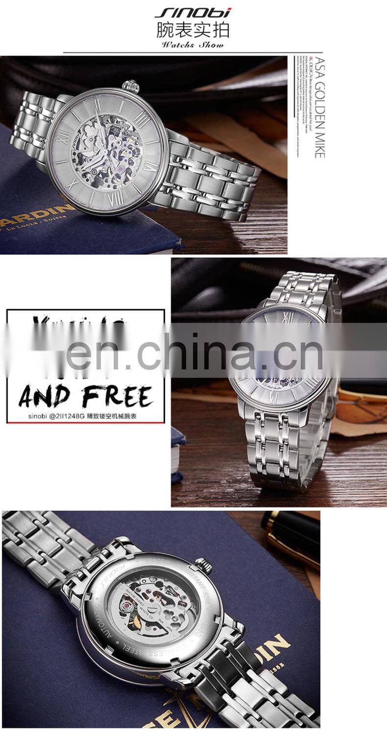 Utime Hollow Out Visible Automatic Movement Watch For Man 316L Steel Case Japan Automatic Mechanical Watches U0031G