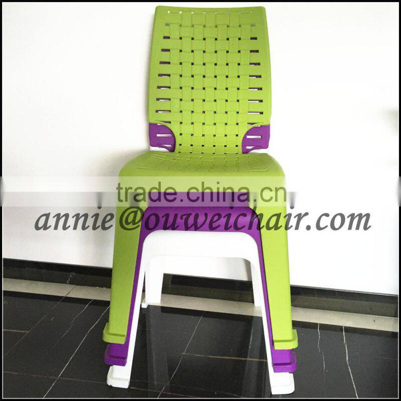 cheap plastic chair /armless chair/green chair