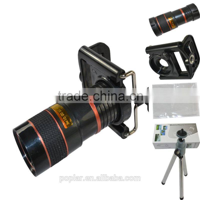 Poplar 8X Optical Zoom Telescope Camera Lens for Mobile Phone Iphone