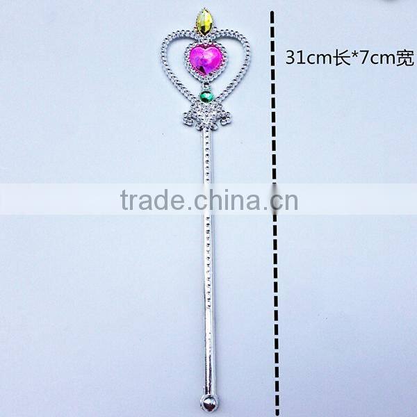 Wholesale electroplating plastic kids pink princess magic wand fairy beauty magic stick