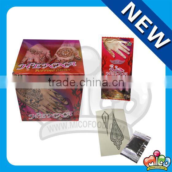 henna tattoo with popping candy