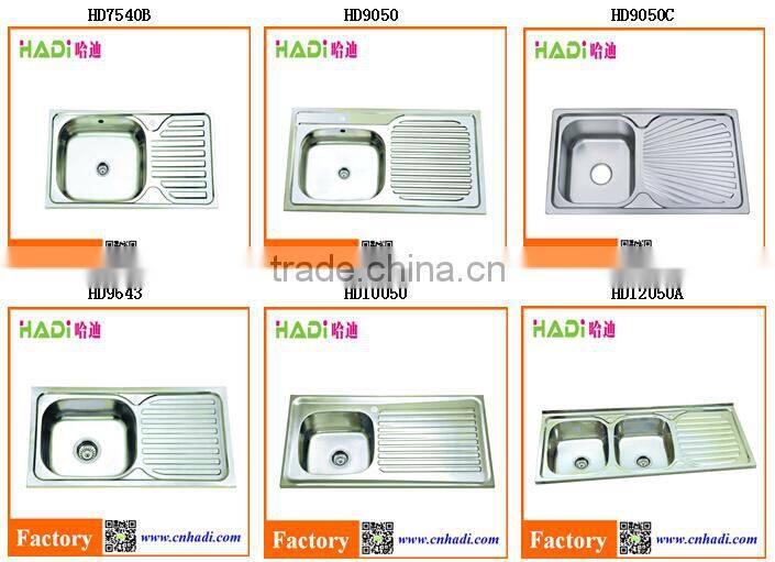 Modern kitchen designs stainless steel sink with drainboard HD11650A