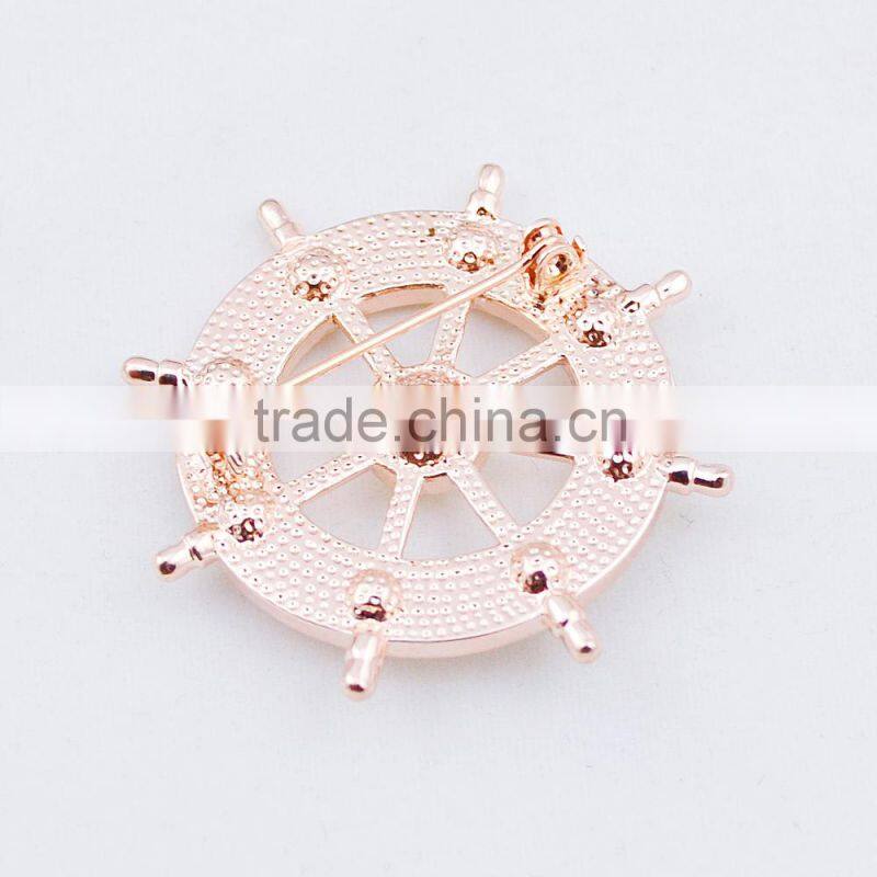 Fashion Jewelry Brooch Vintage Ship Wheel Brooch The Leader Personality Brooch