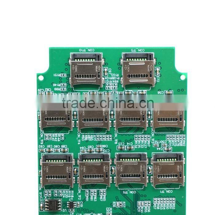 10 ports TF Memory Card to SATA SSD Adapter with RAID Quad 2.5" Inch SATA Converter