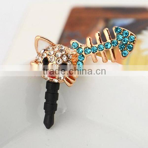 Hot Selling Cute Diamond Cat Dust Plugs For iPhones /Samsung