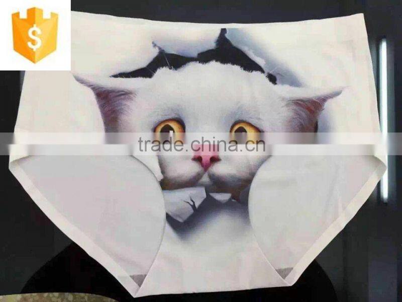Lady's new design seamless panty in print logo and picture