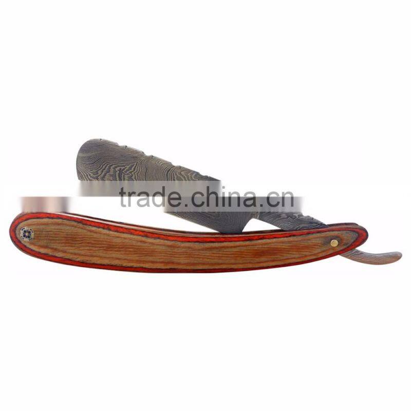 Damascus Solid blade razor (custom handmade)