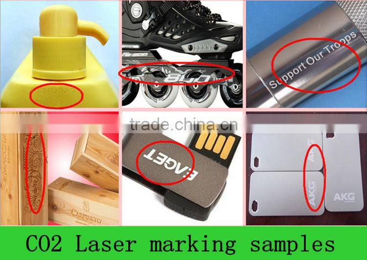 Multi-usage co2 laser marking machine engrave non-materials arts and gifts food package product date code marking plastic switch
