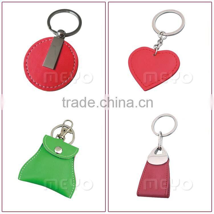 Creative leather metal cartoon key ring for key decoration