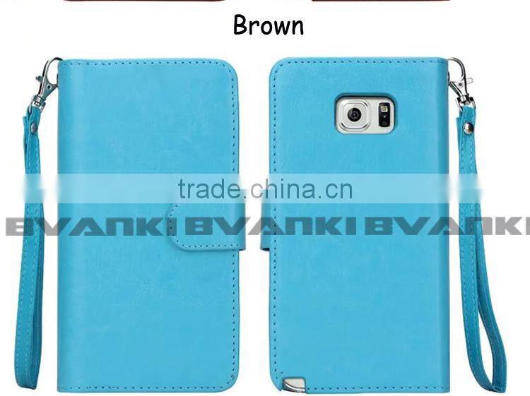 Luxury pu leathat wallet mobile phone case for samsung note 5 for samsung galaxy note 5 for samsung galaxy note 5 edge