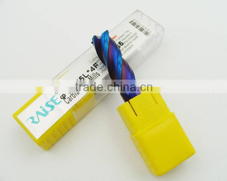 zhangjiagang Raise Straight shank tungsten carbide square end mill for mold manufacturing