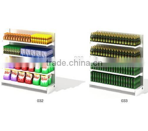 2015 new supermarket double sides shelf gondola display rack