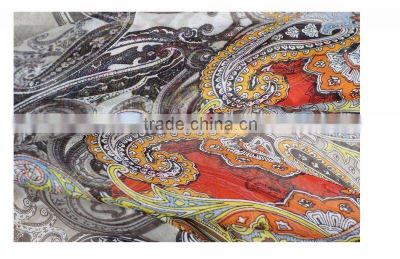 printed french silk chiffon fabric prices