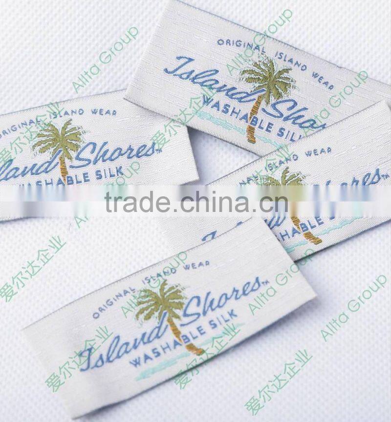 Wholesale custom cotton print garment sewing label