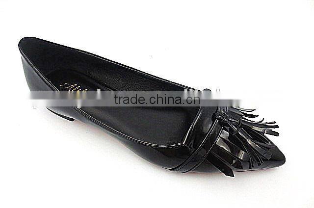 ladies flat casual shoes flat pointed toe shoes with flower