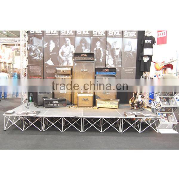 Height adjustable aluminum stage deck, portable stage for outdoor events