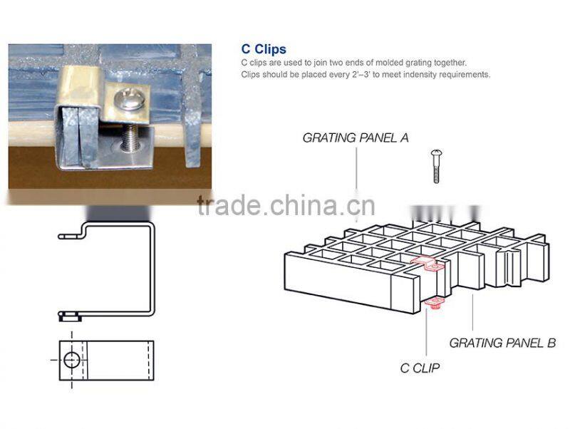 Best Selling Customized Fiberglass Reinforced Plastic Floor Grating