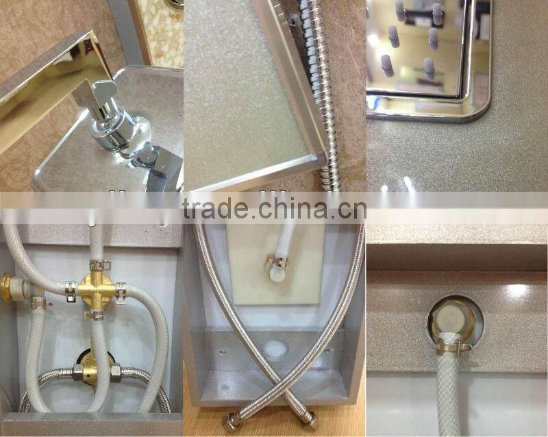 Champagne Color Bathroom Rain Shower Panel