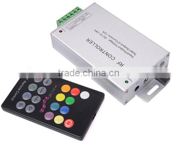 18-key RF music rgb led controller aluminum music rgb led controller audio audio Led rgb controller sound led controller CE,RoHS
