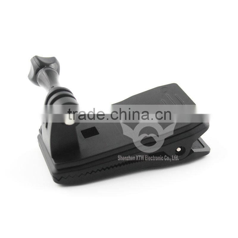 Go pro accessories 360-degree Rotation Clip & Screw for GoPro Hero 3+/3/2/1, Black.