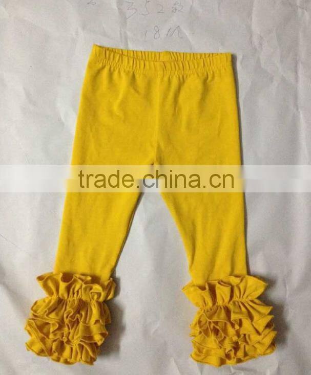 Trendy Cotton Triple Ruffles Legging Tight Pants Tube Baby Icing Ruffle Pants