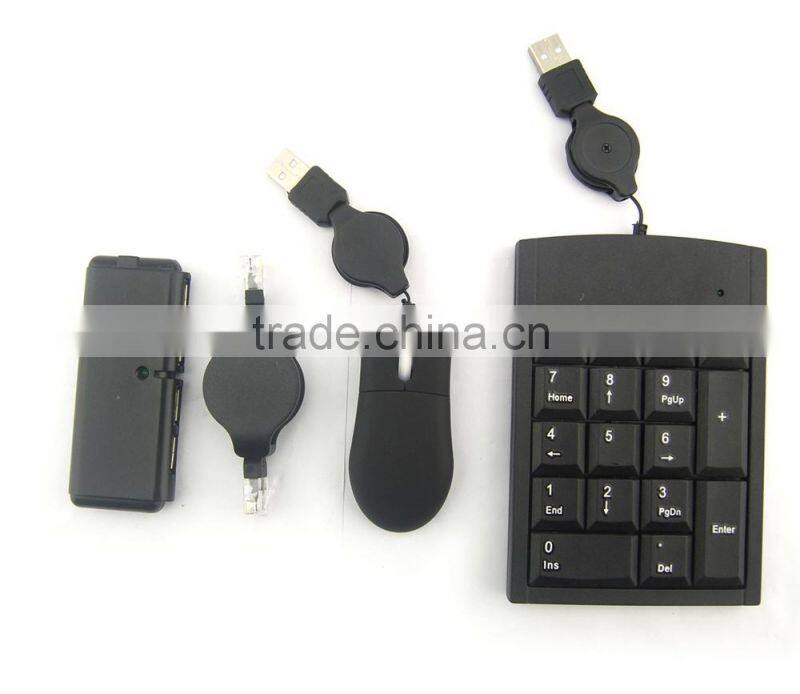 Hot USB Tool Kits included Mouse USB Hub Keypad Cable Earphone