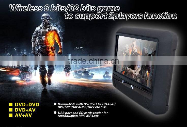 AC New arrived headrest Monitor 9 inch motorized slide shield touch screen dvd headrest monitor