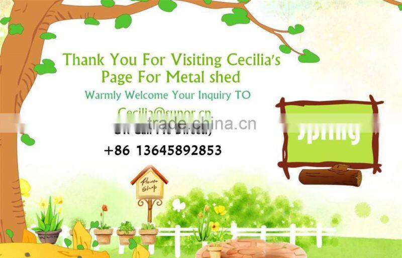 Outside Storage Metal Swing Door Shed