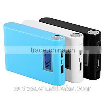 Latest LCD digital display 8800mah power bank with display HD adverisement portable power pack