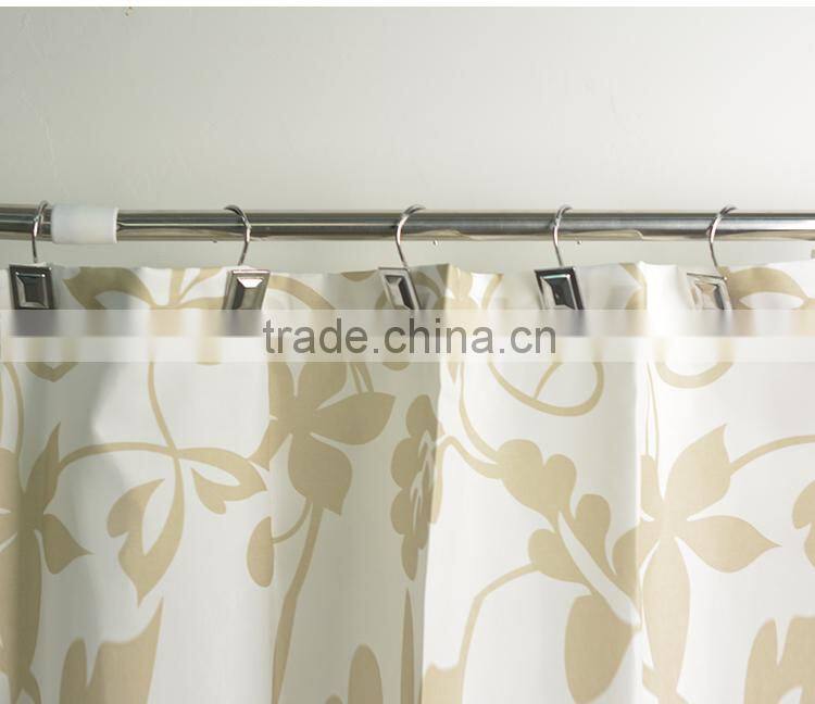 factory supply metal shower curtain hook /metal shower curtain hooks/Bath Shower Ring Loop Bathroom Curtain Hooks